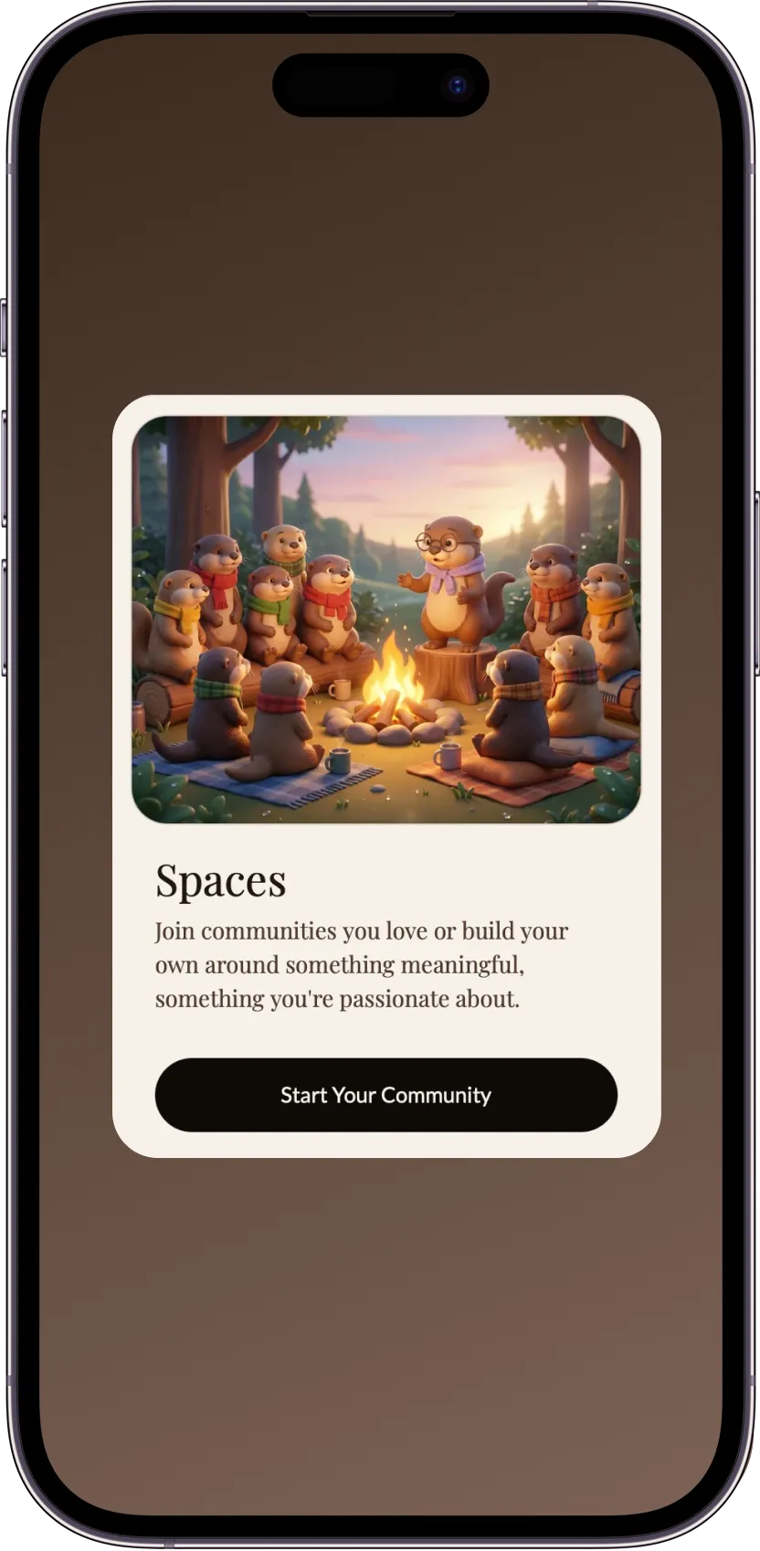 Spaces intro card