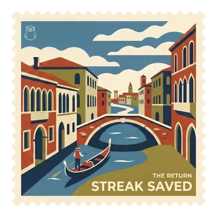 Streak Saved stamp